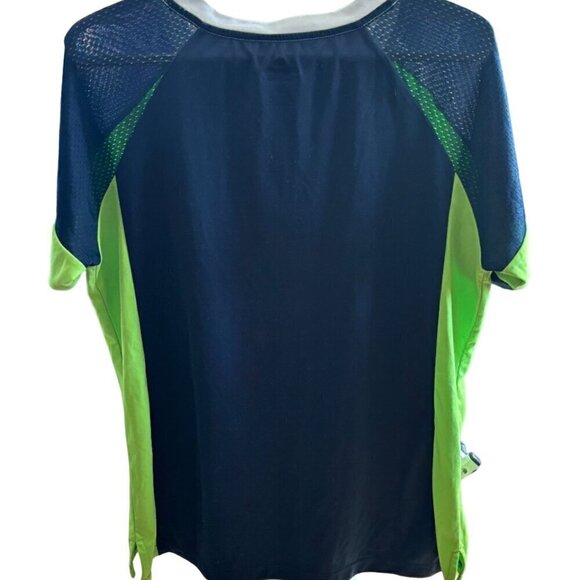 Womens Seattle Seahawks Jersey Shirt Draft Me Laces Bling Sequins Sz LG - Picture 2 of 7